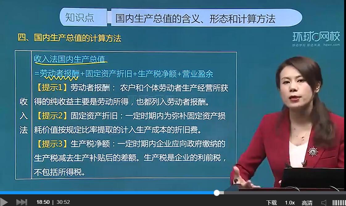 環球網校中級經濟師視頻