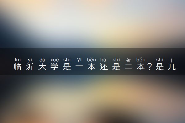 本碩連讀的二本大學_臨沂大學是一本還是二本_山東有哪些大學是二本